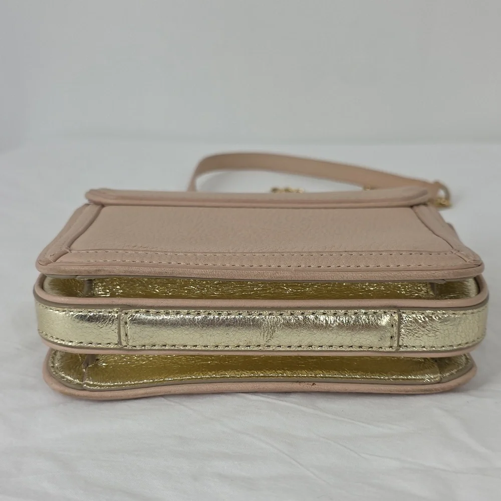 Tory Burch Peach/Gold Leather Duet Chain Shoulder‎ Bag